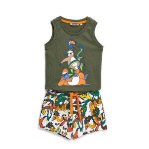 Crazy jungle  baby boy 2-piece set in cotton 1