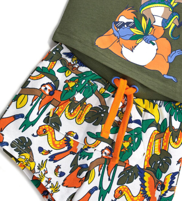 Crazy jungle  baby boy 2-piece set in cotton 1 – Image 3