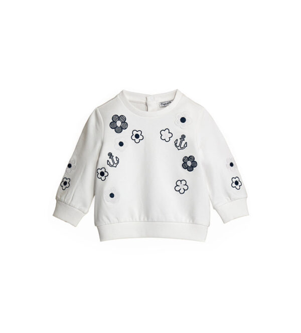 Royal sailor baby girl cotton sweatshirt 3