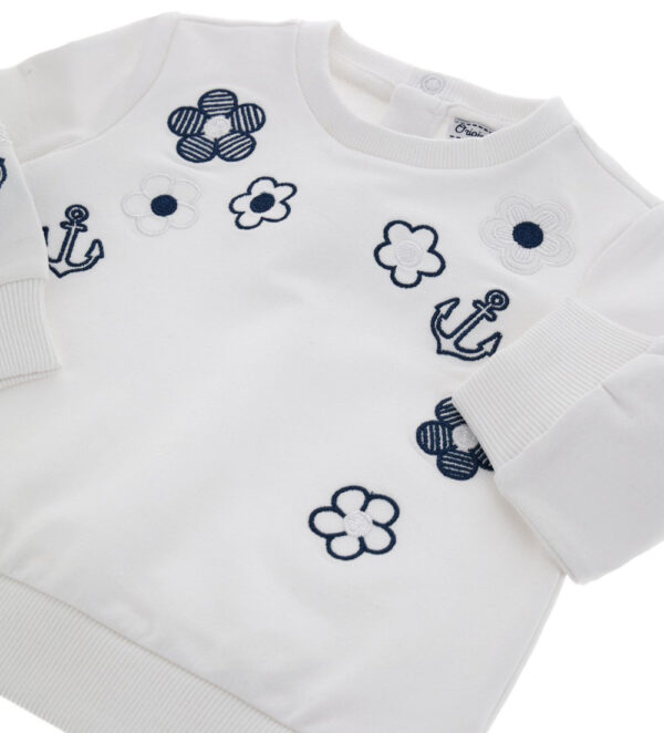 Royal sailor baby girl cotton sweatshirt 3 – Image 4