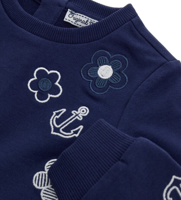 Royal sailor baby girl cotton sweatshirt 3 – Image 9