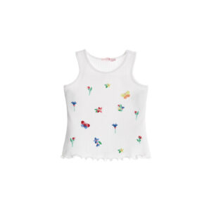 Colorfully baby girl ribbed tank top