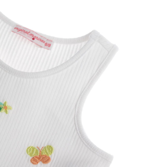 Colorfully baby girl ribbed tank top – Image 3