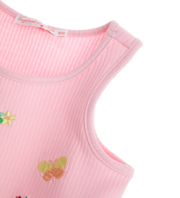 Colorfully baby girl ribbed tank top – Image 6