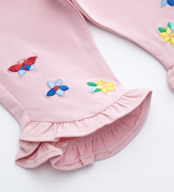 Colorfully baby girl leggings with ruffles – Image 6