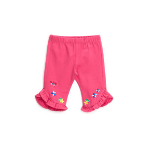 Colorfully baby girl leggings with ruffles