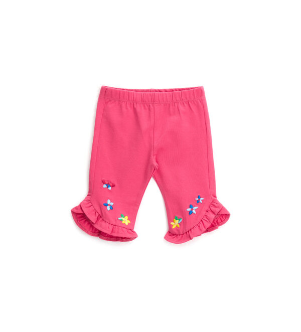 Colorfully baby girl leggings with ruffles