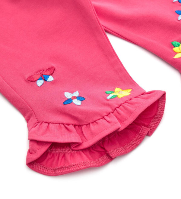 Colorfully baby girl leggings with ruffles – Image 3