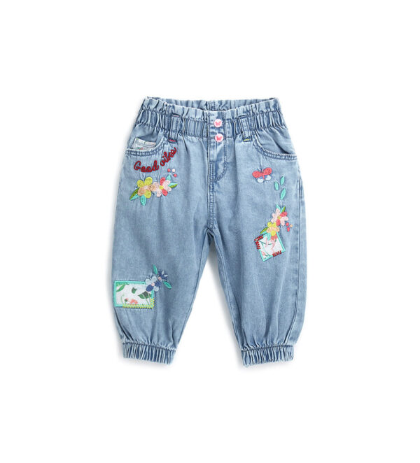 Colorfully baby girl denim jeans