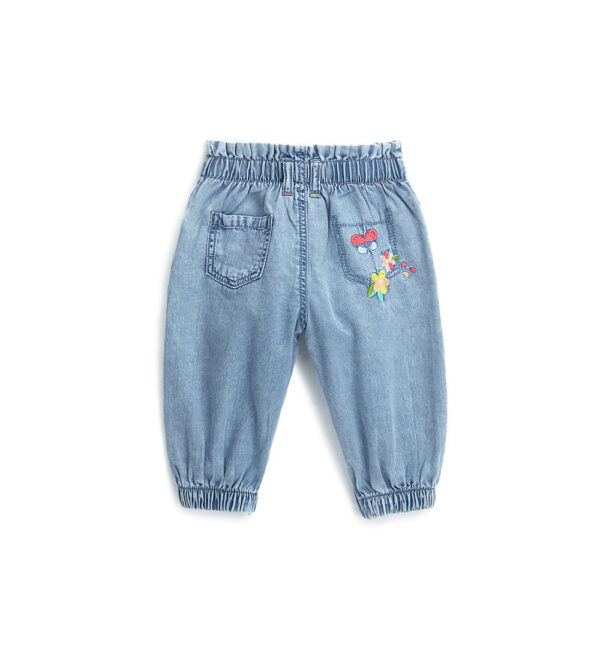 Colorfully baby girl denim jeans – Image 2