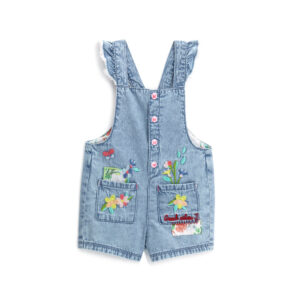 Colorfully baby girl overall shorts 1