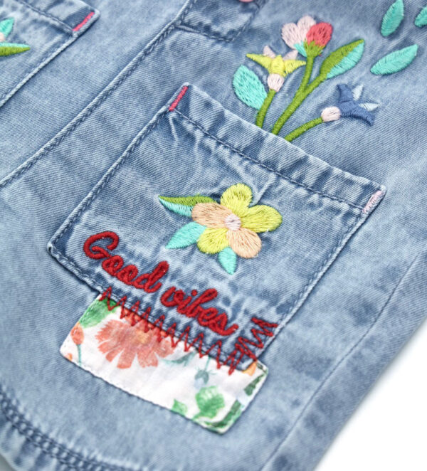 Colorfully baby girl overall shorts 1 – Image 5