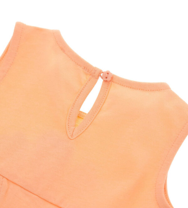 Peach sunrise baby girl tank top with ruffles 1 – Image 5