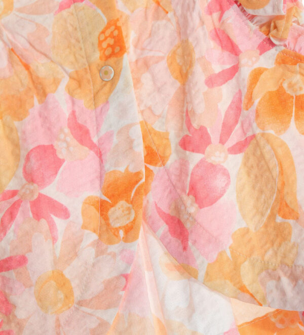 Peach Sunrise Baby girl Allover Printed Blouse – Image 2