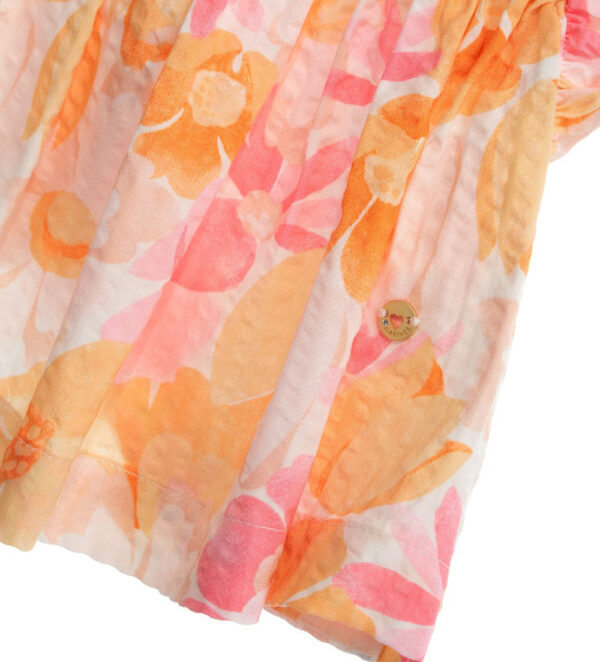 Peach Sunrise Baby girl Allover Printed Blouse – Image 3