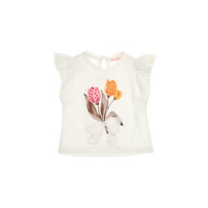 Peach Sunrise Baby girl T-Shirt With Bow