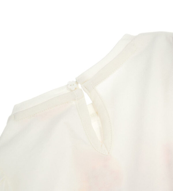 Peach Sunrise Baby girl T-Shirt With Bow – Image 3