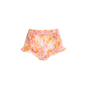 Peach Sunrise Baby girl Cotton Bermuda Shorts