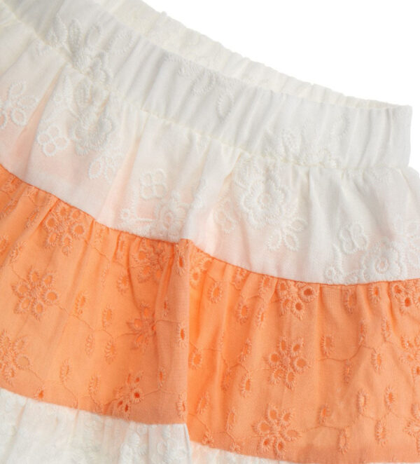 Peach Sunrise Baby girl Skirt With Poplin Inserts – Image 2
