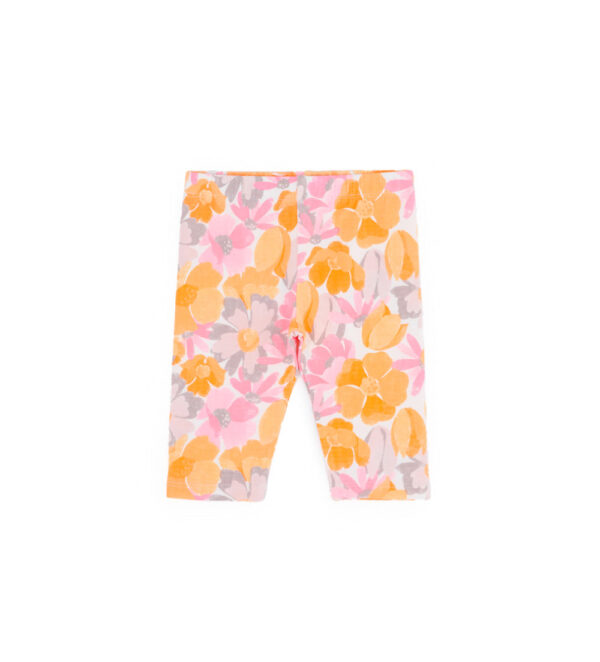 Peach sunrise baby girl cotton leggings 7