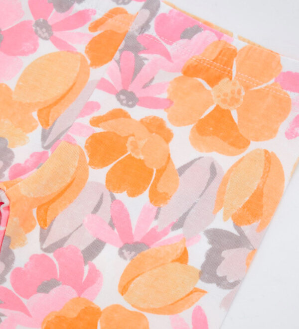 Peach sunrise baby girl cotton leggings 7 – Image 2