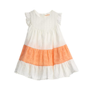 Peach Sunrise Baby girl Dress With Inserts