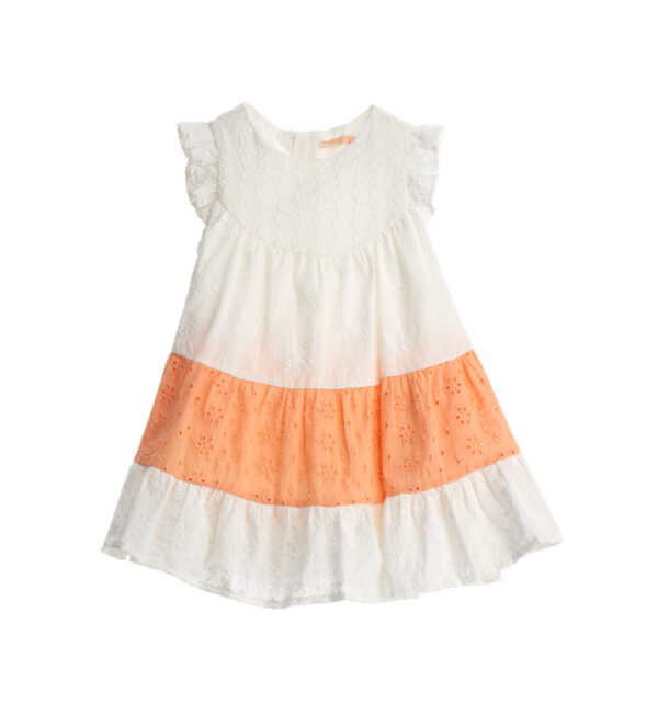 Peach Sunrise Baby girl Dress With Inserts