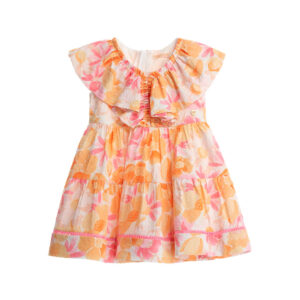 Peach Sunrise Baby girl Cotton Dress