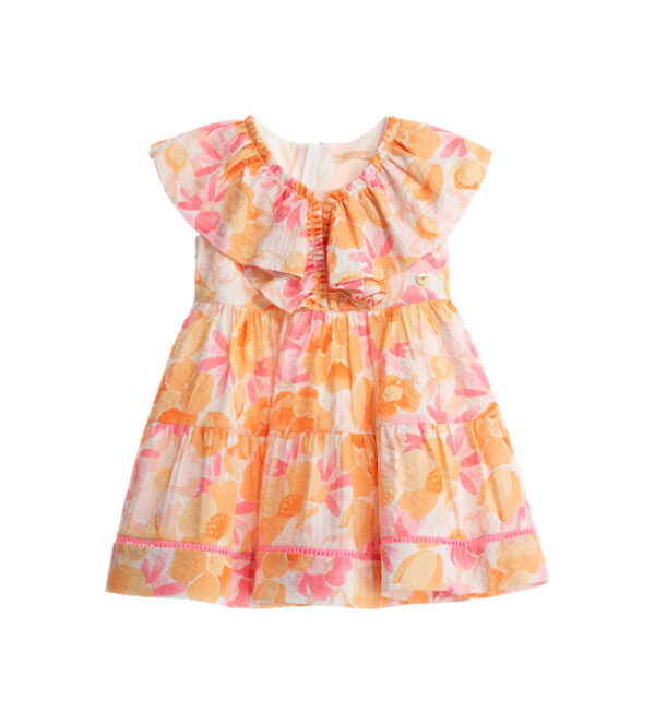 Peach Sunrise Baby girl Cotton Dress