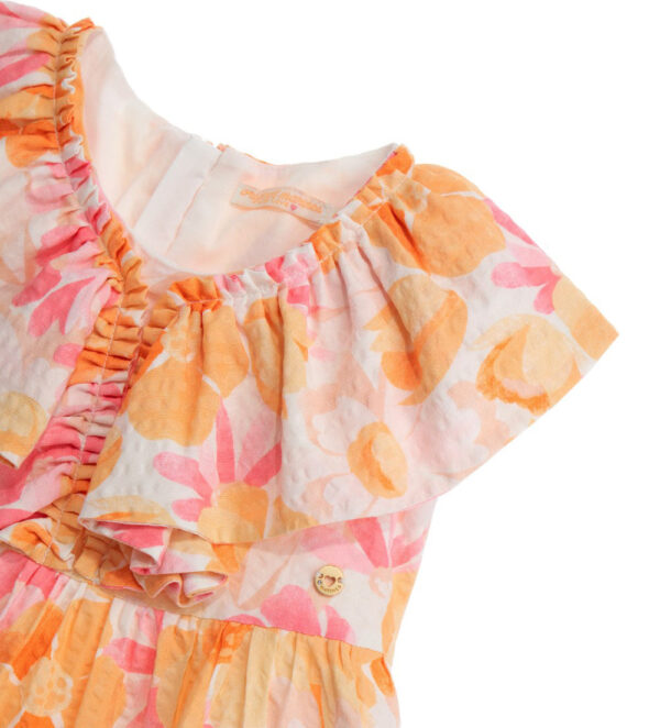 Peach Sunrise Baby girl Cotton Dress – Image 4