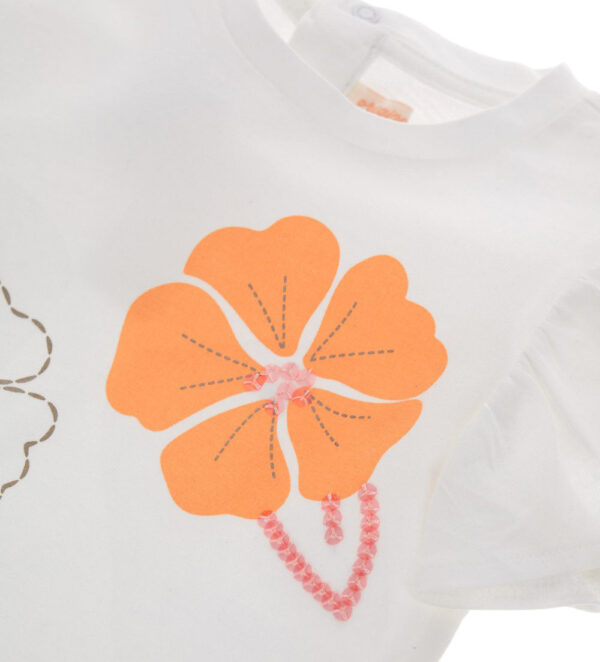Peach sunrise baby girl t-shirt and short set 5 – Image 5