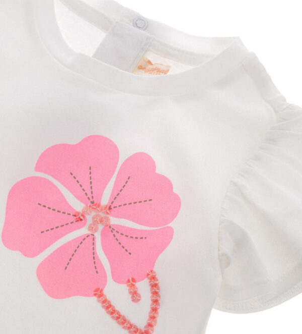 Peach sunrise baby girl t-shirt and short set 5 – Image 2