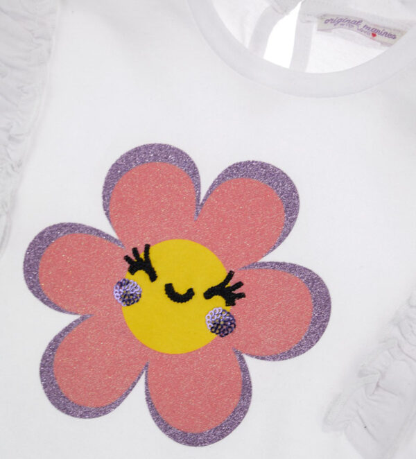 Daisy crazy baby girl t-shirt with ruffles 10 – Image 8