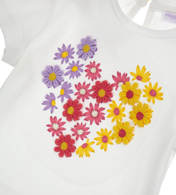 Daisy crazy baby girl short sleeve t-shirt 7 – Image 2