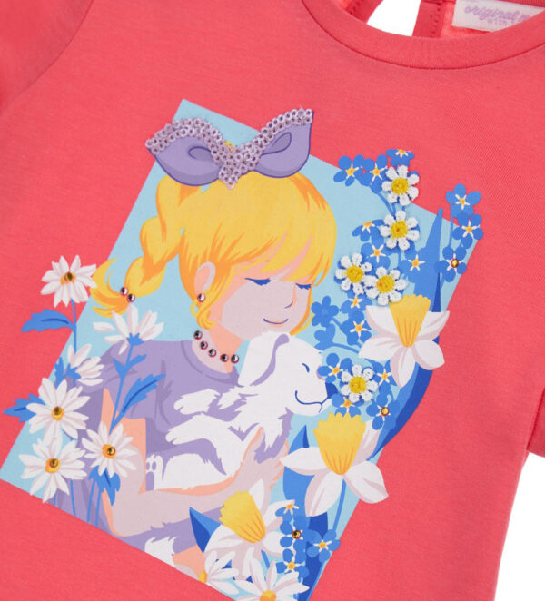 Daisy crazy baby girl short sleeve t-shirt 7 – Image 5