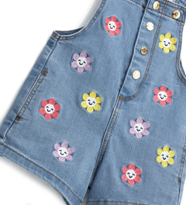 Daisy crazy baby girl overall shorts 2 – Image 3