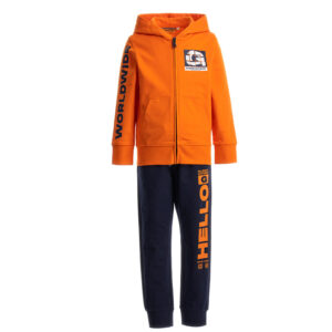 Desert shade boy cotton fleece tracksuit