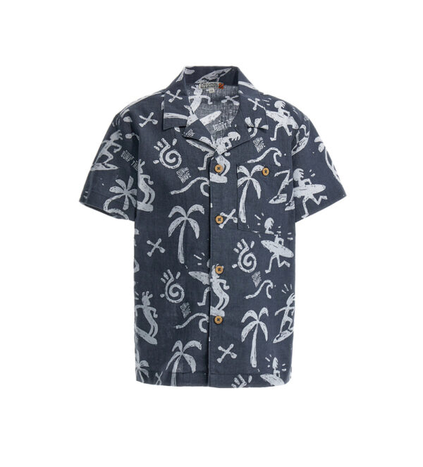 Ethno beach  boy linen-cotton shirt 2