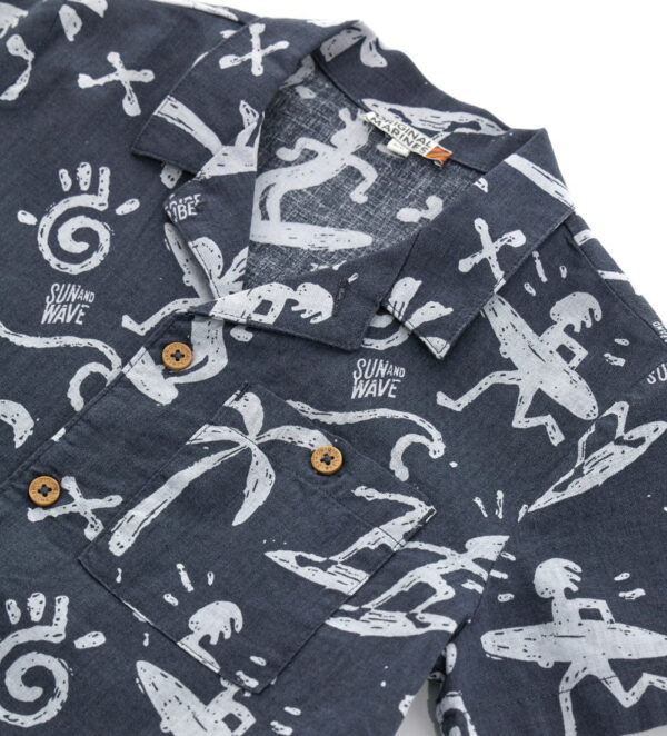 Ethno beach  boy linen-cotton shirt 2 – Image 5