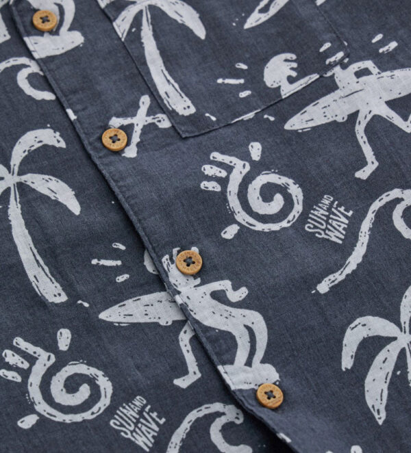 Ethno beach  boy linen-cotton shirt 2 – Image 3