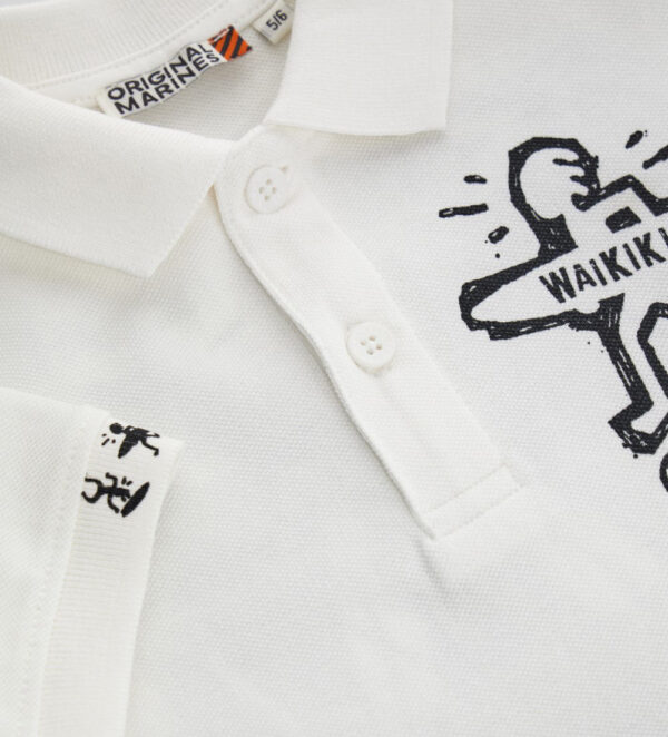 Ethno beach  boy short sleeve polo shirt – Image 5