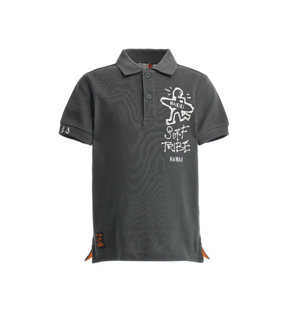 Ethno beach  boy short sleeve polo shirt – Image 6