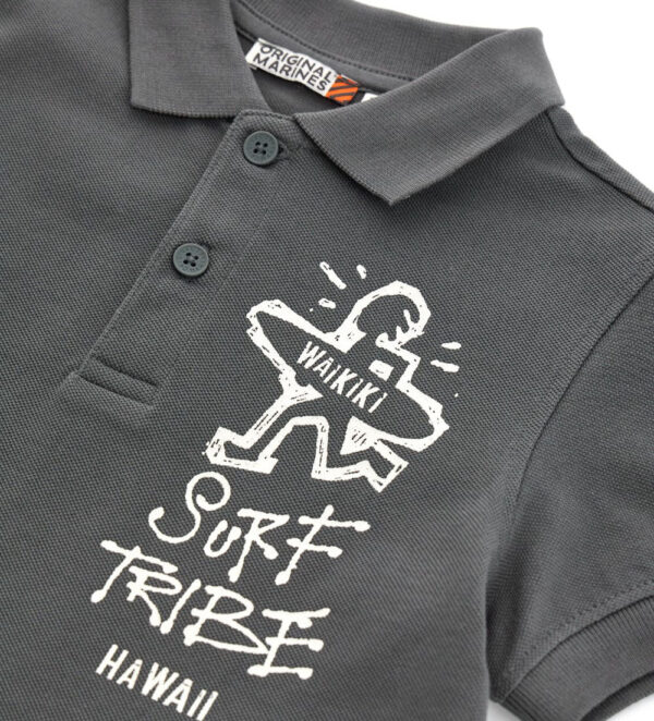 Ethno beach  boy short sleeve polo shirt – Image 9