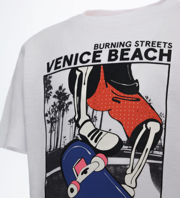 Stay on board boy flame cotton t-shirt 2 – Image 3