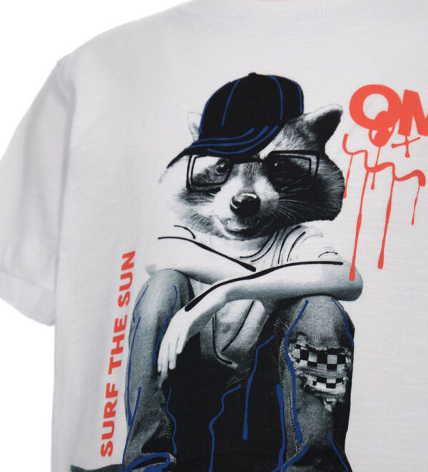 Stay on board boy flame cotton t-shirt 3 – Image 4