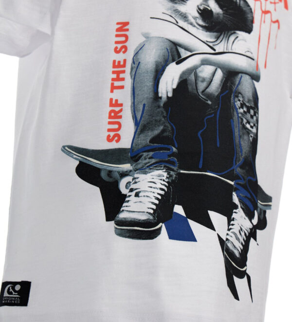 Stay on board boy flame cotton t-shirt 3 – Image 3