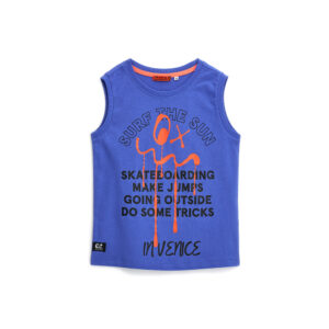 Stay On Board Boy Flame Cotton Tank Top