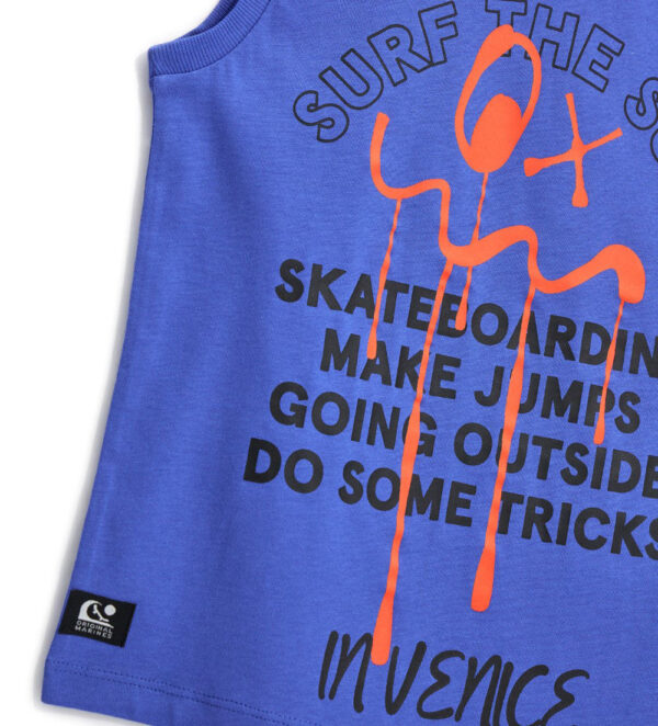 Stay On Board Boy Flame Cotton Tank Top – Image 3