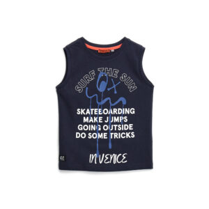 Stay on board boy flame cotton tank top