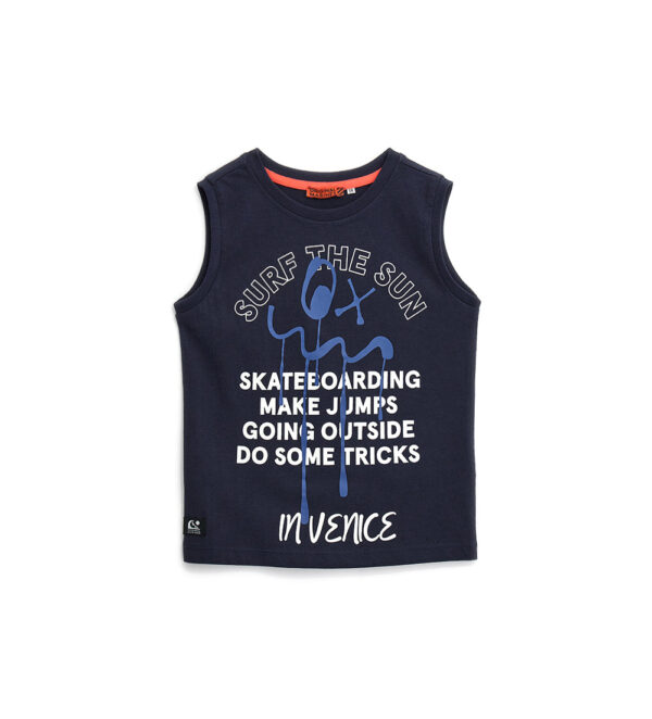 Stay on board boy flame cotton tank top